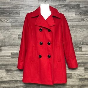 Anne Klein Red Wool Coat